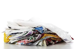 Indoor Studio Photography Drucke: Stack of plastic bags