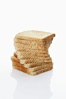 Basic Food Photography Drucke: Stack of whole-grain toast
