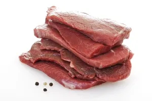 Domestic Cattle Products Drucke: Stacked beef minute steaks