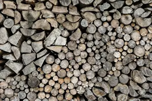 Firewood Storage Drucke: Stacked firewood
