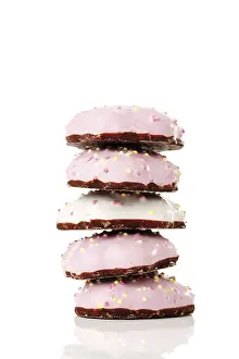 Advent Season Desserts Drucke: Stacked gingerbread biscuits