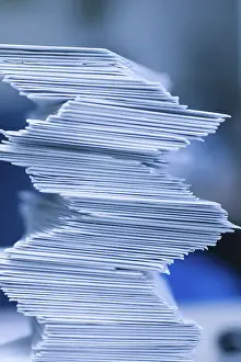 Office Work Details Drucke: Stacked papers