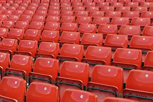 Deserted Sports Venue Drucke: Stadium seating, rows of empty seats