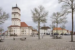 German Lake Landscape Photography Drucke: Stadtkirche am Markt, Neustrelitz