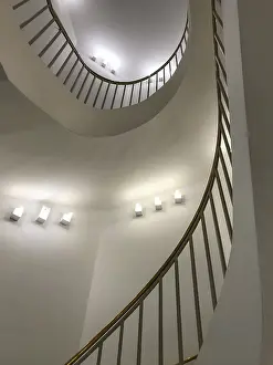 European Building Design Drucke: Staircase with railing and lighting
