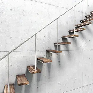 Deserted Staircase Drucke: Stairs with a railing