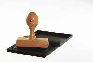 Office Stationery Supplies Drucke: Stamp and ink pad
