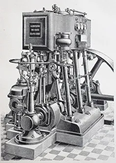 Stehender Compound-Dampfmaschine mit Präzisionskontrolle