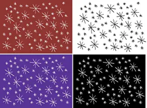 Advent Season Decor Ideas Drucke: Star pattern red white blue black