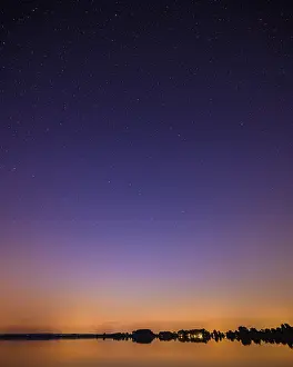 Lake Dummer Sunset Drucke: Starry sky over Lake Dummer