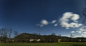 Europe Countryside Scenery Drucke: Starry sky with landscape, Ternitz
