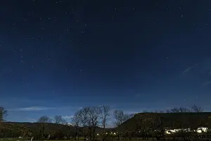 Landscape Photography Austria Drucke: Starry sky with landscape, Ternitz