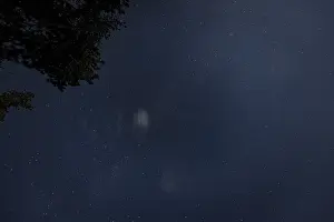 Deserted European Landscape Drucke: Starry sky with trees, Ternitz