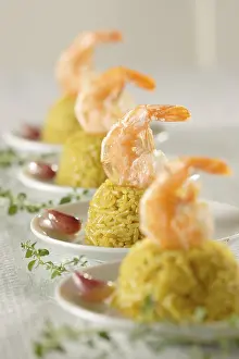 Seafood Appetizer Drucke: Starter with prawns