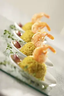 Healthy Seafood Options Drucke: Starter with prawns