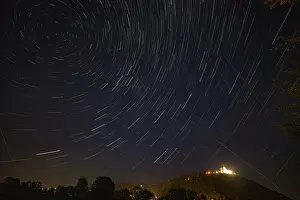 Dark Sky Germany Drucke: Startrails over Bogen, Lower Bavaria