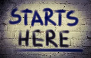 Concept Image Drucke: Starts Here Concept
