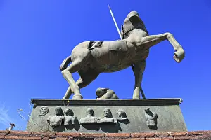 Uninhabited Volcanic Area Drucke: Statue of Centaur in the area of the Forum