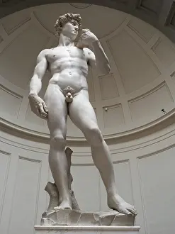Drucke von Statue von David von Michelangelo, Galleria dell'Accademia, Florenz, Toscana, Italien Michelangelo Buonarroti Drucke: Statue von David von Michelangelo
