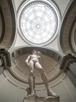 Drucke von Statue von David von Michelangelo, Galleria dell'Accademia, Florenz, Toscana, Italien Michelangelo Buonarroti Drucke: Statue von David von Michelangelo