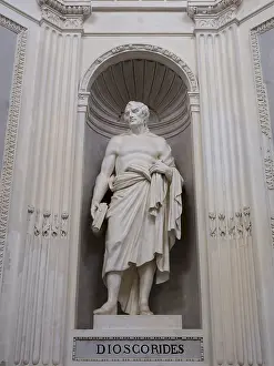 Drucke von Ein antikes Denkmal, das in die Ewigkeit blickt - Der Dioskurides im Palermo Palermo Drucke: Statue des Dioskurides in der Villa Giulia, Palermo, Sizilien, Italien