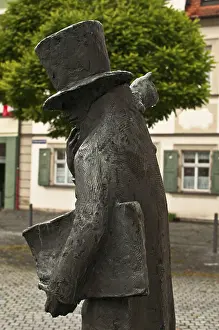 Deserted Daytime Scene Drucke: Statue of E.T.A. Hoffmann, Bamberg