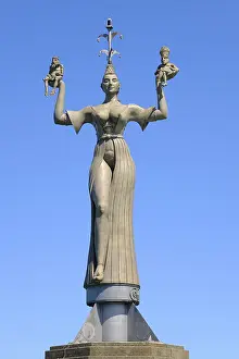 Lake Constance Sculpture Drucke: Statue Imperia at the harbour, Constance