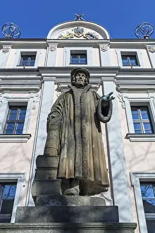 German Memorial Site Drucke: Statue of the philosopher Melanchton