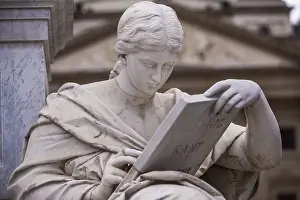 German Federal Republic Sculptures Drucke: Statue of a reading scholar