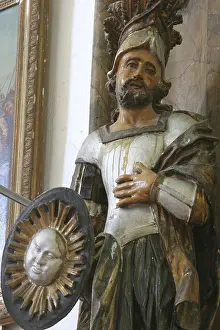 Empty Altar Room Photo Drucke: Statue of saint