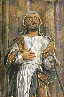 Empty Altar Room Photo Drucke: Statue of saint