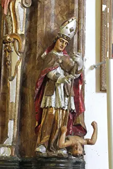 Gerahmter Druck : Statue des Heiligen Gerahmter Druck : Statue des Heiligen