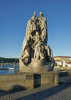 Czech Republic Landmark Drucke: Statue of St. Cyril and Methodius