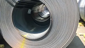 Rolled Steel Sheets Drucke: Steel sheets rolled up into rolls