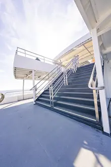 Modern Architecture In Germany Drucke: A steep staircase leads up to a deck