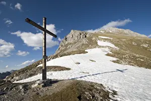Snow Capped Alps Europe Drucke: Steinjoechle looking towards Mt