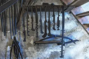 Bavaria Industrial Museum Drucke: Stencils for forging on a wall