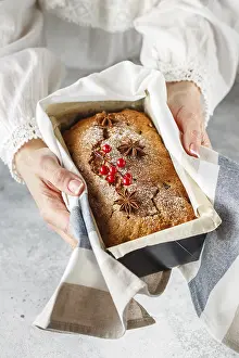 German Christmas Bread Drucke: Stollen is a fruit bread of nuts