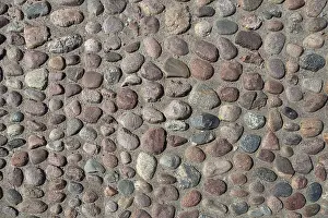 Historic City Center Drucke: Stone pavement texture background