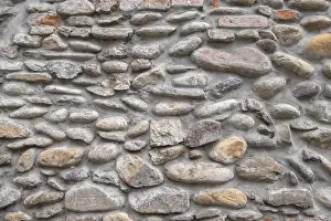 Stone Wall Closeup Drucke: Stone wall for background. Stone wall texture
