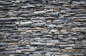 Full Frame Exterior View Drucke: Stone Wall, Spain