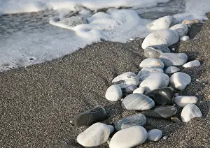 Wave Crashing Rocks Drucke: Stones at the beach