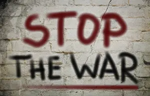 Freedom Of Opinion Image Drucke: Stop War Concept