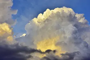Evening Light In Bavaria Drucke: Storm clouds, towering vertical clouds