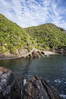 South African Nature Reserves Drucke: Storms River suspension bridge