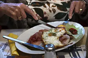 European Meat Dishes Drucke: Strammer Max, ham with fried egg