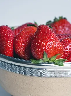 Red Colored Fruit Drucke: Strawberries