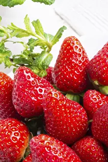Healthy Fruit Meal Drucke: Strawberries and mints