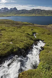 Icelandic Stream Drucke: Stream, Borgarfjorour