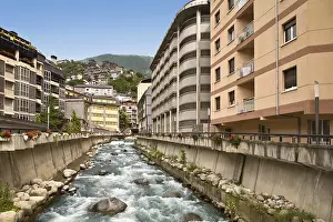 Drucke von Straße in Escaldes, Andorra, Pyrenäen, Spanien Andorra Drucke: Straße in Escaldes, Andorra, Pyrenäen, Spanien